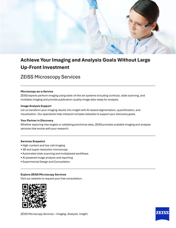 ZEISS Imaging & Analysis Services - Flyer